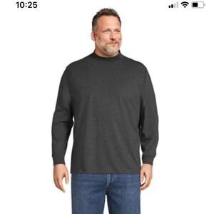 Brooks Brothers Dark Gray Golf Shirt mock neck pima cotton Large NWT